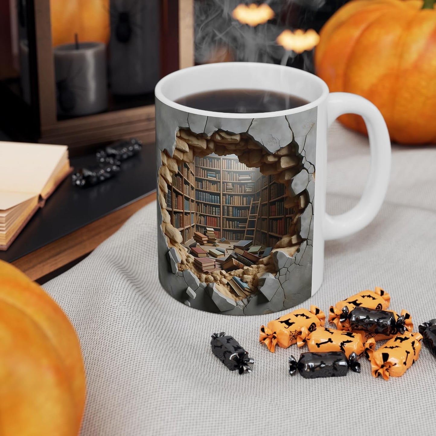 Library Bookshelf Mugs Bookish Gifts For Books Lovers Gifts For Book Lovers Women Bookshelf Coffee Mugs - Library Coffee Mug Gift Ideas Bookworm Gift For Reader, Writer (White Mug 11 Oz) BST326H