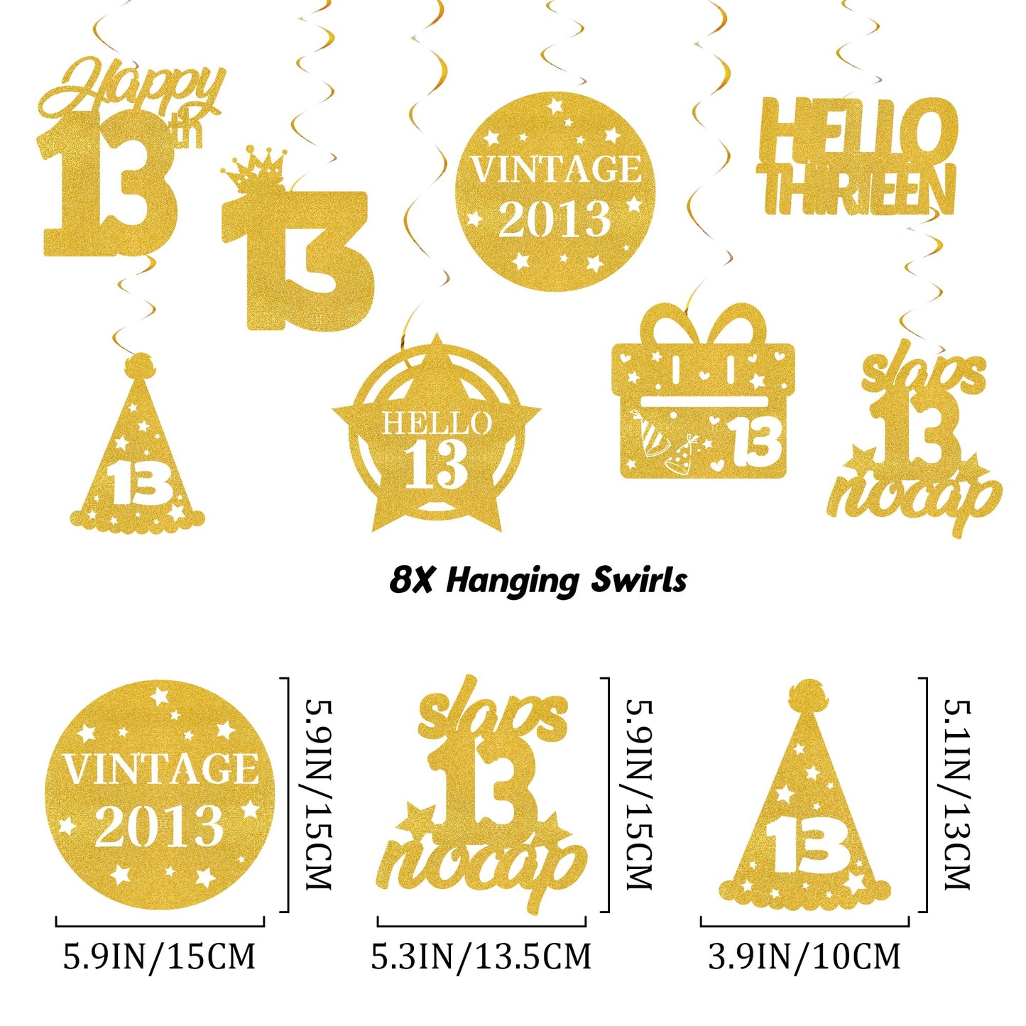 18th Birthday Decorations Banner for Boys - Pre-strung Gold Glitter 18 Slaps No Cap Banner Hanging Swirls, Funny Gen Z Slang 18 Year Old Party Supplies BST220