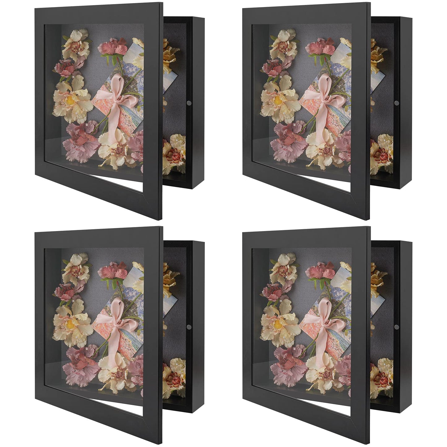 Golden State Art 11x14 Shadow Box Frame Display Case - 2 inch Depth Great for Collages, Collections, Mementos, 6 Pins Included (White, 1 Pack) BST326H