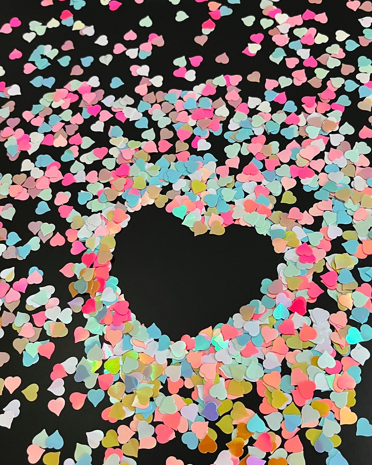 Heart Confetti Bulk - Glitter Hearts Shaped Sprinkles for Weddings, Valentines Day Decorations, Photo Shoots, Envelope Stuffing, Party Supplies & Memory Keepsakes (Red) BST326L