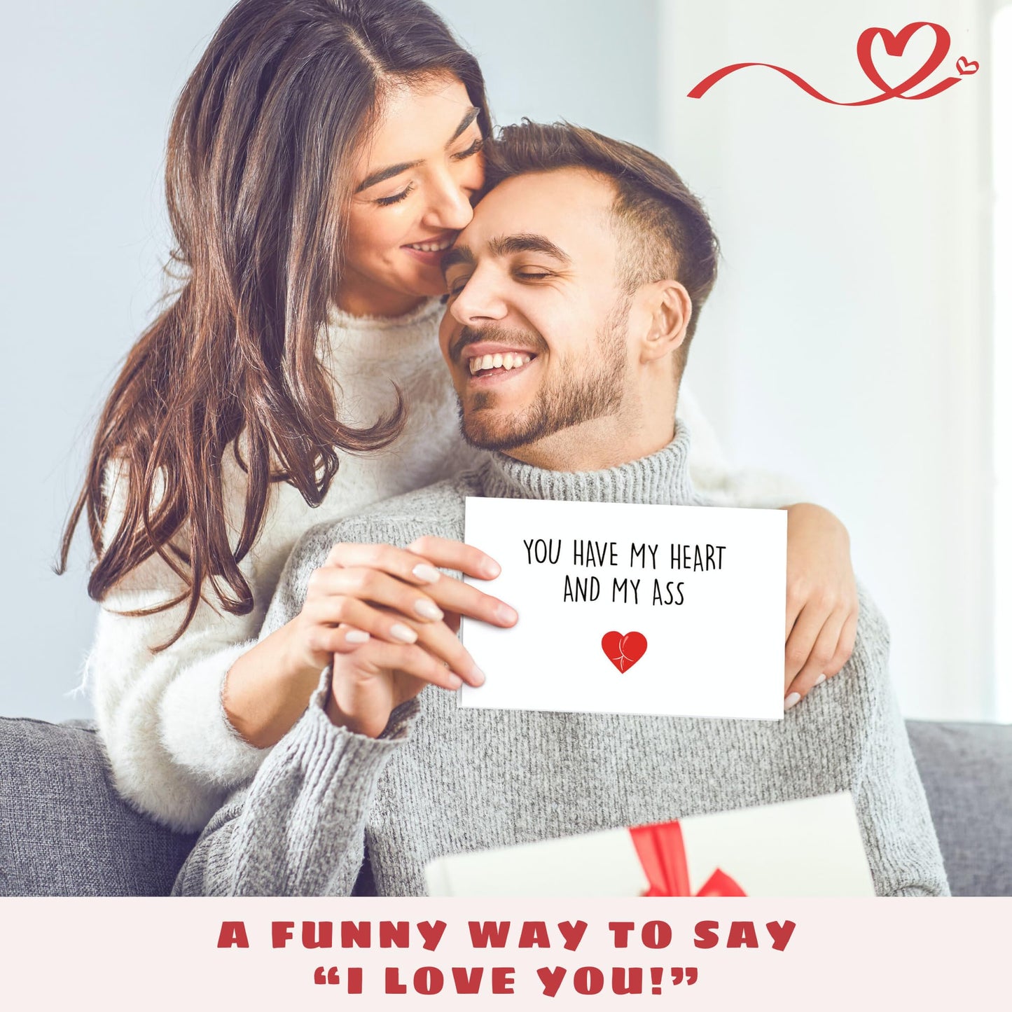 Pawzity Valentines Gifts for Him, Boyfriend, Bf, Husband, Men - Funny Valentines Card for Him - Anniversary, Birthday Gifts for Him - Single 5.3''x 8'' Funny Card with Envelope for Boyfriend, Husband WN420