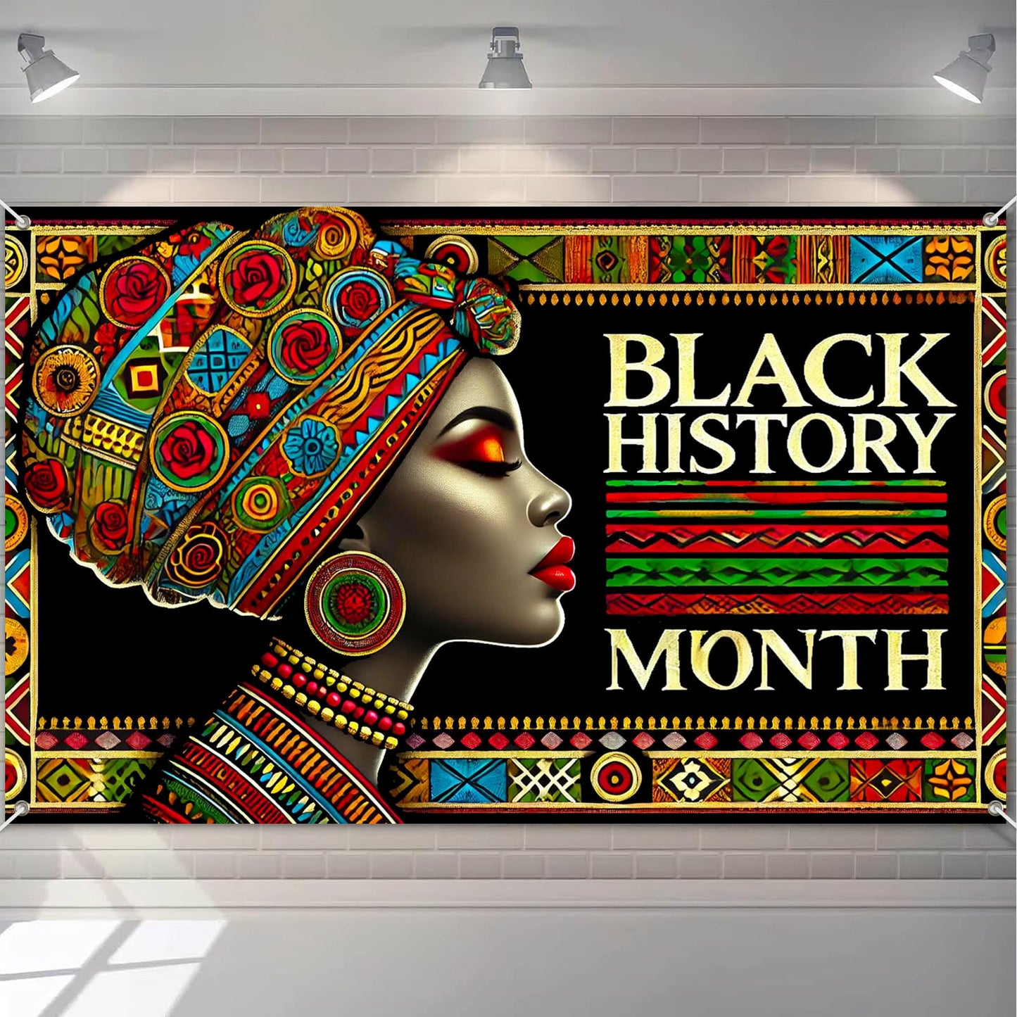 HOMETITUTE Black History Banner African Culture Power Decorations 71 x 43 Inch BST326H