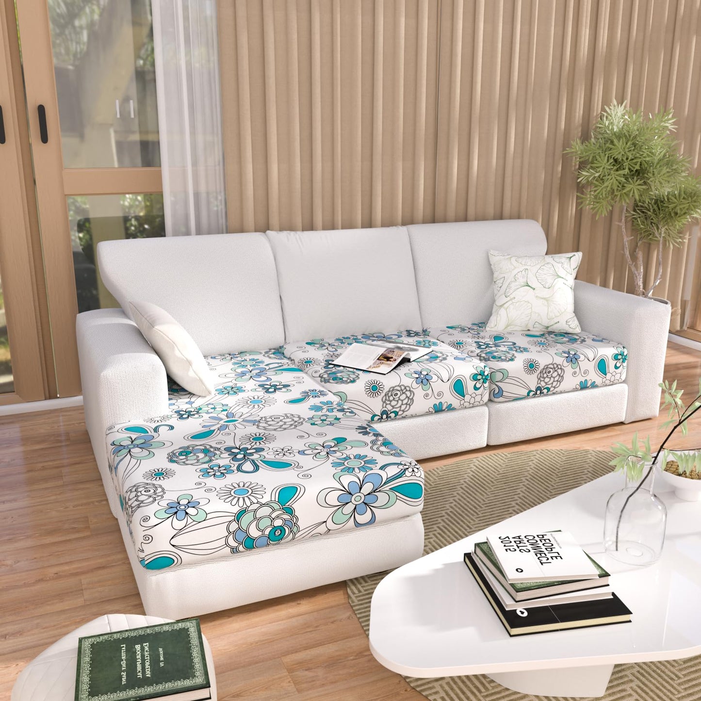 Stretch Couch Cushion Covers for Individual Sofa Seat Cushion,Washable Slipcover for Chair Loveseat Sofa,Furniture Protector Cushion Sofa Cover(Backrest or Seat) BST326H
