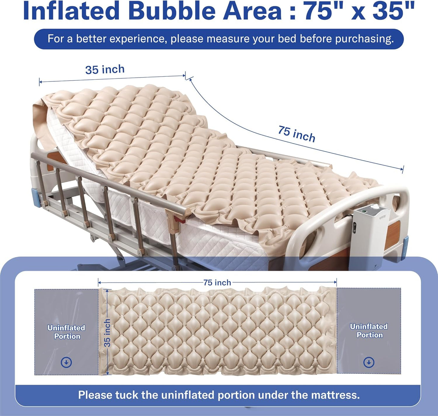 Alcedo Alternating Air Pressure Mattress Pad 30