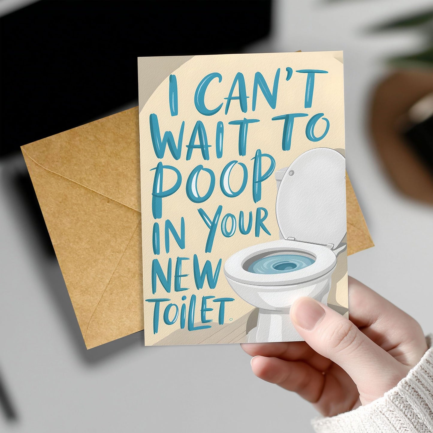 Congrats on Your New Home Housewarming Greeting with Gold Lettering and Key Design, Funny Congratulations Gift for New Homeowners, First-Time Buyers, Friends, Neighbors, Real Estate Clients Single 5.3''x8'' with Envelope BST326L