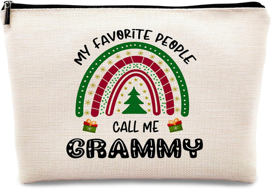 kdqua Grammy Gifts Makeup Bag, Best Grandma Gifts from Granddaughters Grandsons, Grammy Gift for Christmas Birthday from Grandkids Cosmetic Bags Zipper Pouch Travel Organizer Toiletry Bag BST326L