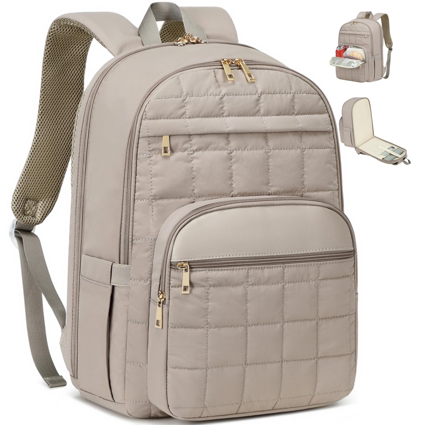 CAMTOP College Backpacks for Women, School Backpack with Insulated Lunch Pocket BST326H