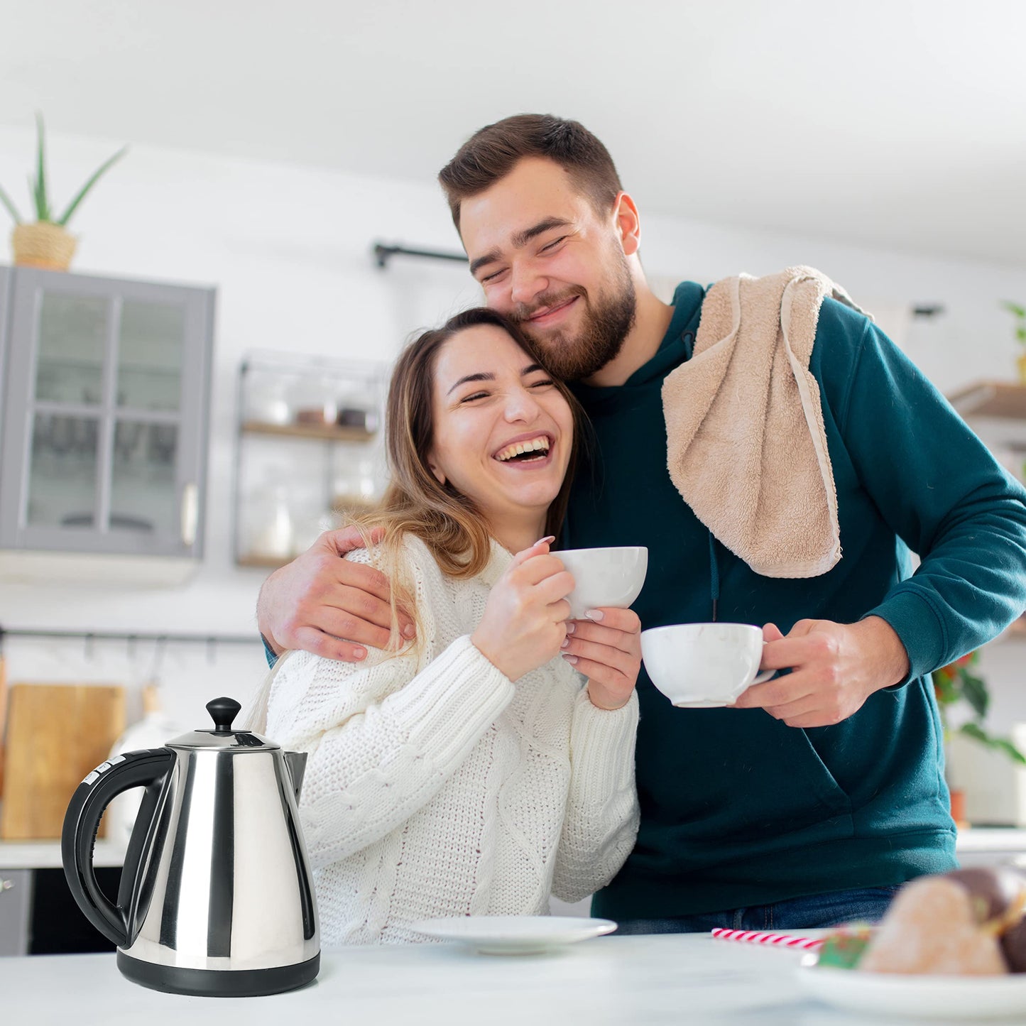 Mixpresso Electric Kettle Temperature Control, Hot Water Kettle Electric, Cordless 1 Liter Capacity, Keep Warm & LED Indicator, Auto-Shutoff, Boil-Dry Protection, Stainless Steel Electric Kettle BST220