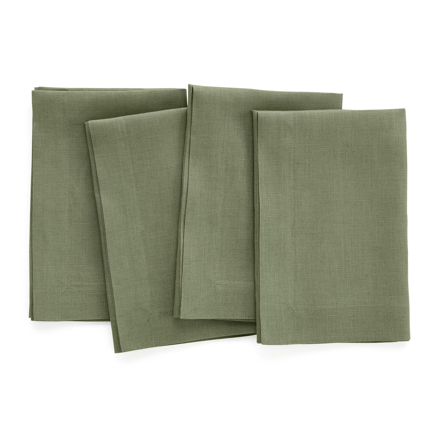 Solino Home 100% Linen Square Placemats White, Fete 14 x 14 in, Set of 4 | Square Table Mats square place settings for daily and festive dining; neatly mitered corners; Pure Linen; OEKO-TEX Certified BST326SOLH