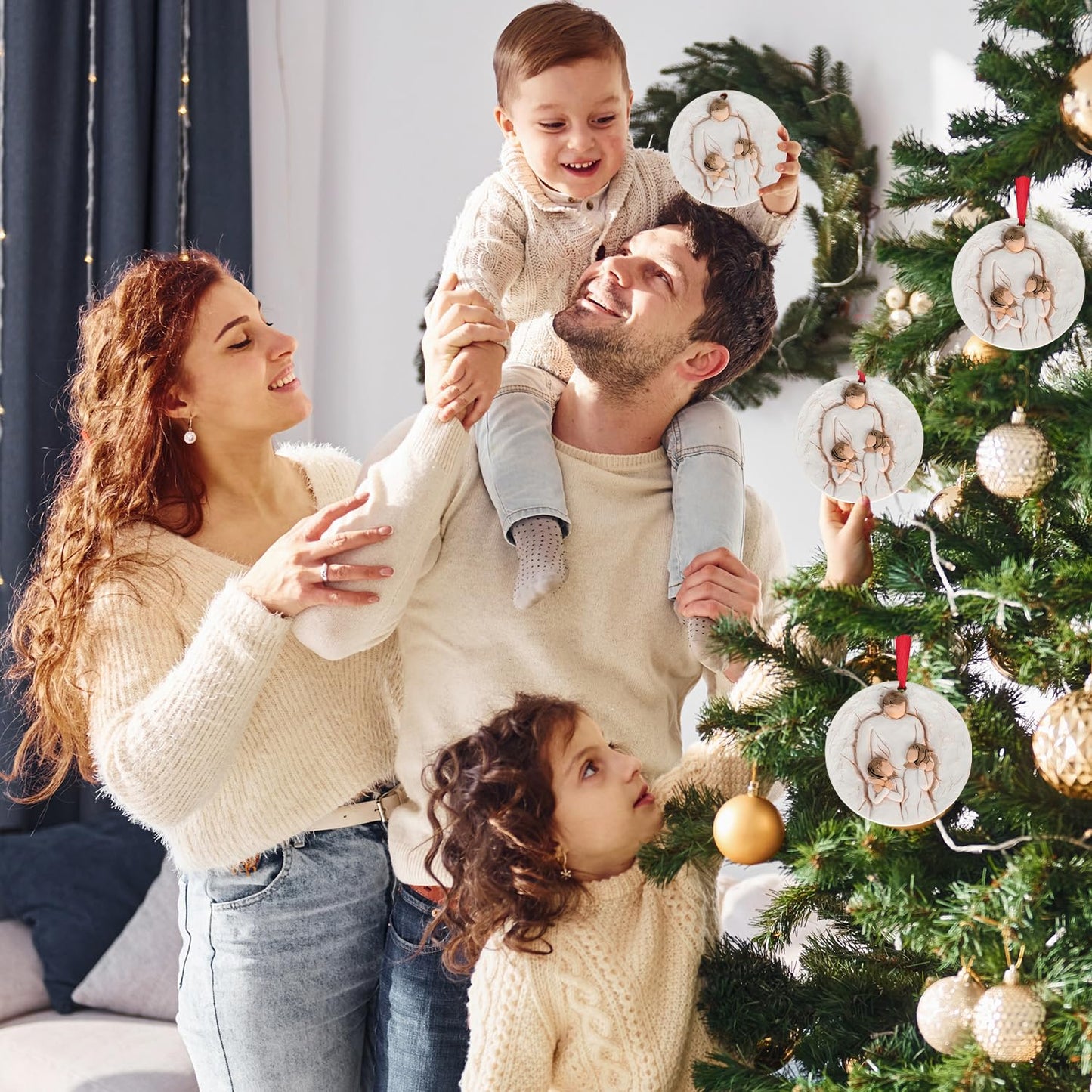 3D Christmas Ornament 2026 Wedding Gifts for Couple - Romantic Our First Christmas Married Engaged Ornament Bridal Shower Gift - Just Married Ornaments for Xmas Tree, Mr and Mrs Gifts for Newlyweds BST326H