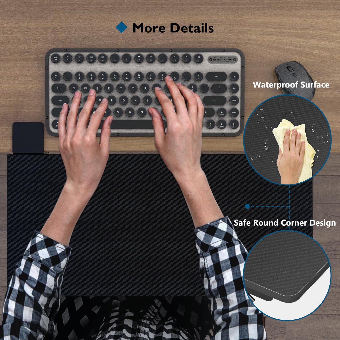BONTEC Ergonomic Desk Extender Tray, 9.5"x9.1" Wrist Rest Shelf | 90°Foldable Elbow Support, Table Mount Arm, Clamp on Computer Arm Rest for Desk, Office & Home Use,Durable Easy to Install BST202