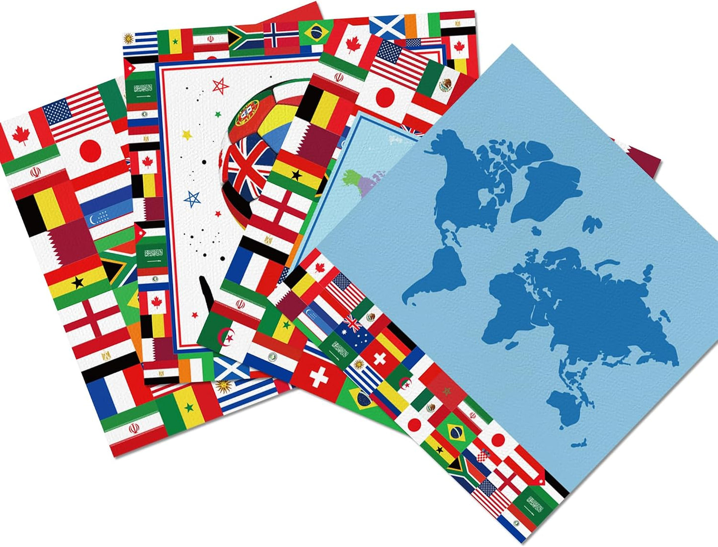 100 Count International Flag Napkins World Flags Party Decorations Disposable Paper Guest Towels for Soccer Sports Gatherings Celebration Kitchen Bathroom Decorations BST202