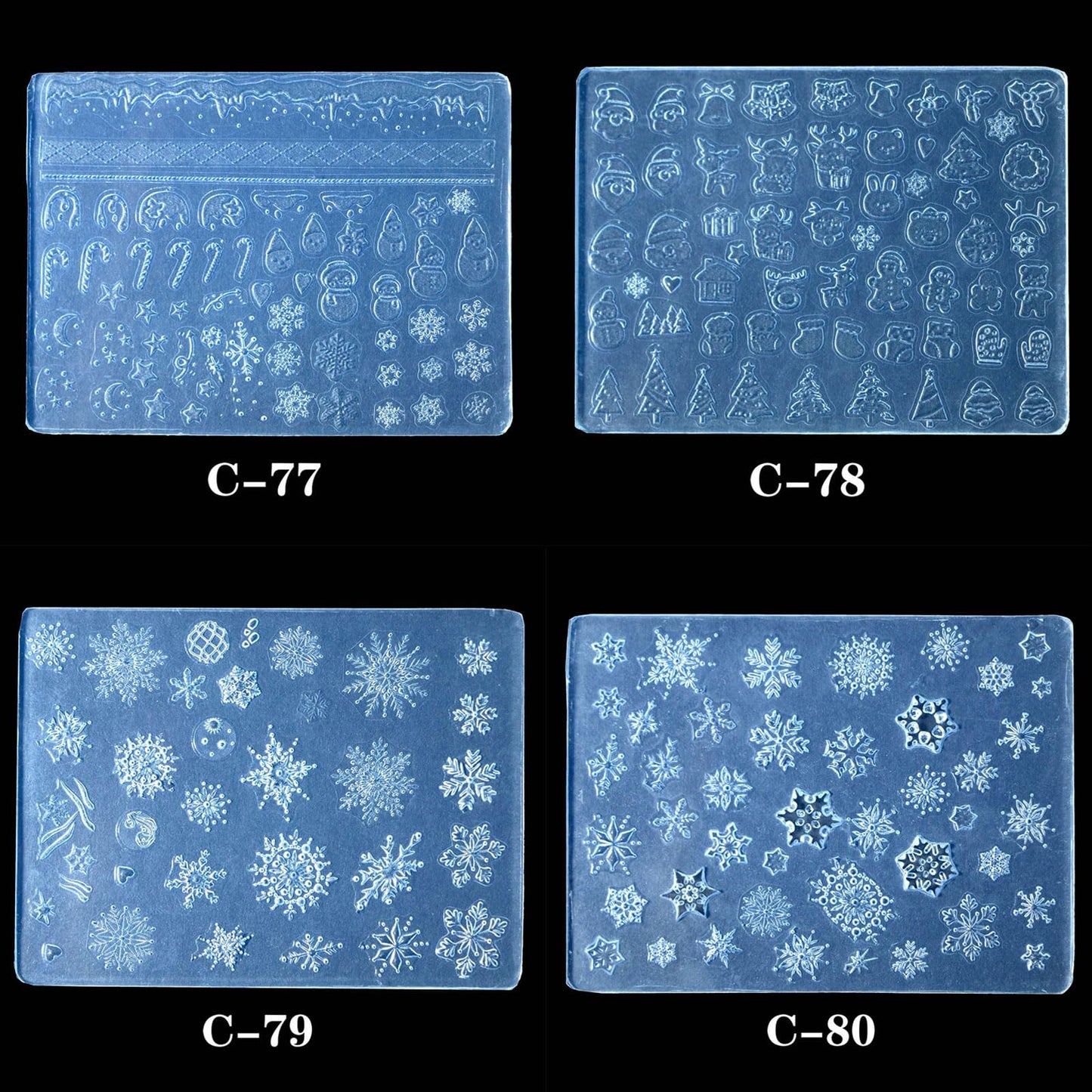 Nail Art Silicone Mold Beautiful 3D Nail Embossed Stencils Molds Epoxy Resin Mold DIY Crafts Party Home Decor BST220