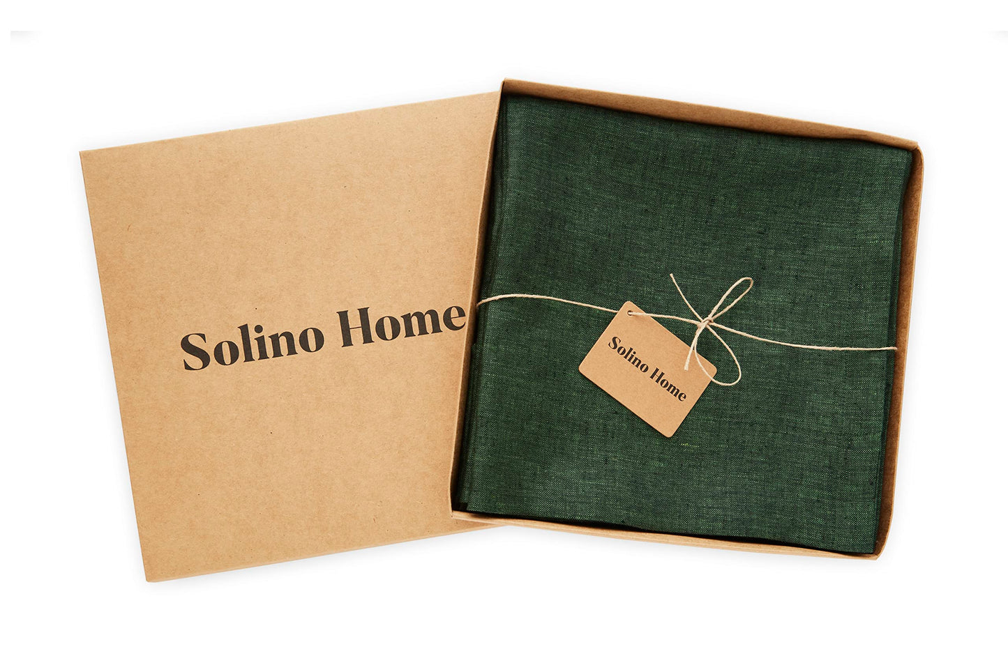 Solino Home 100% Pure Linen Curtain Panel Ivory, Linen Curtain 52 x 54 in | Drapery Panels a light filtering panel for any room, handwoven textured linen, rod pocket top, OEKO-TEX Certified, gift ready BST326SOLH