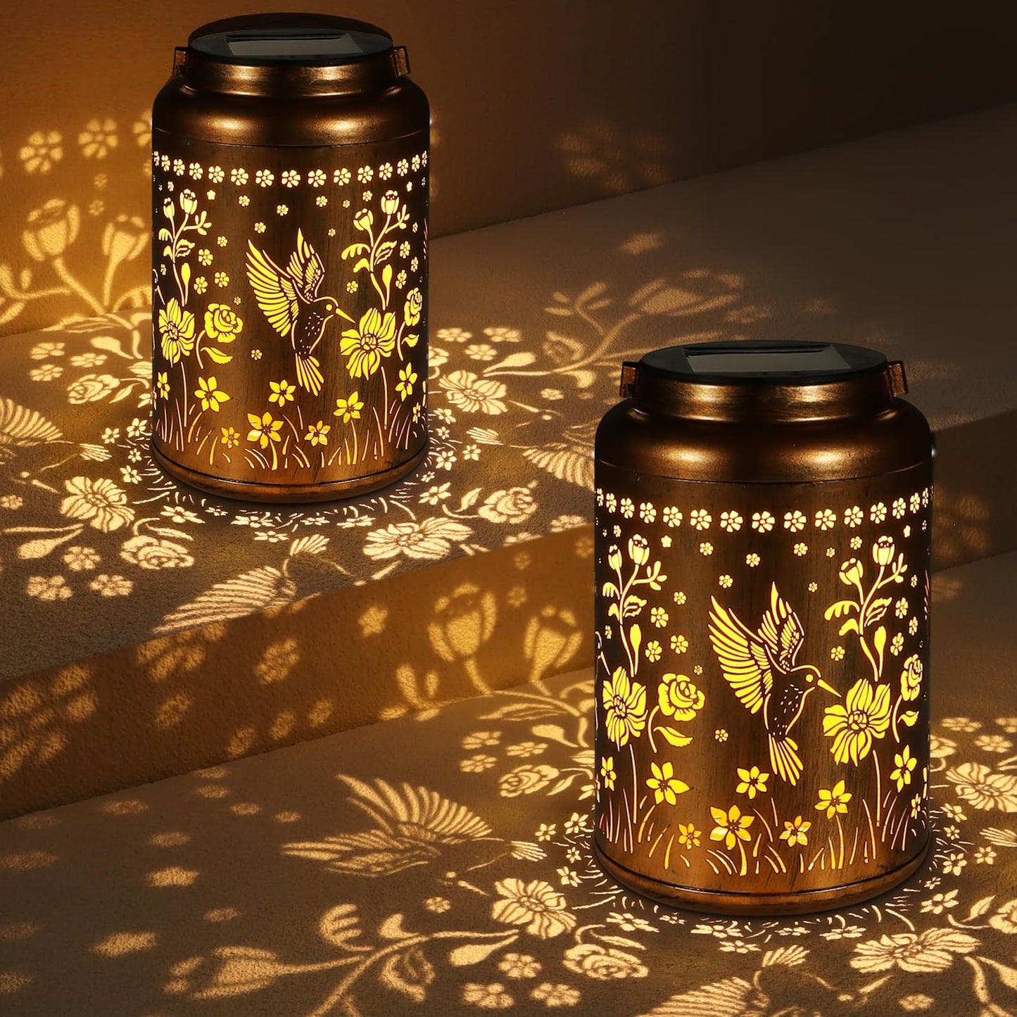 2 Pack Solar Lanterns Outdoor Waterproof N30