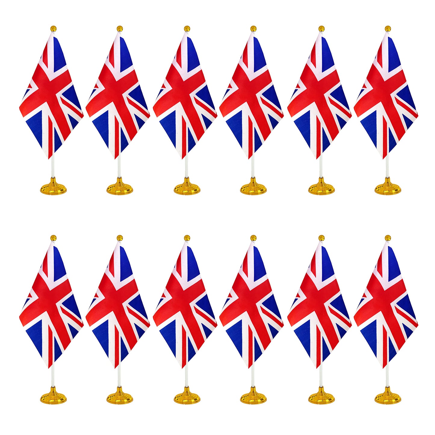 WXTWK 12 Pack Korea Flag Korean Desk Flag Small Mini Korean Table Flags With Stand Base,Home Office Festival Events Celebration Decorations BST202