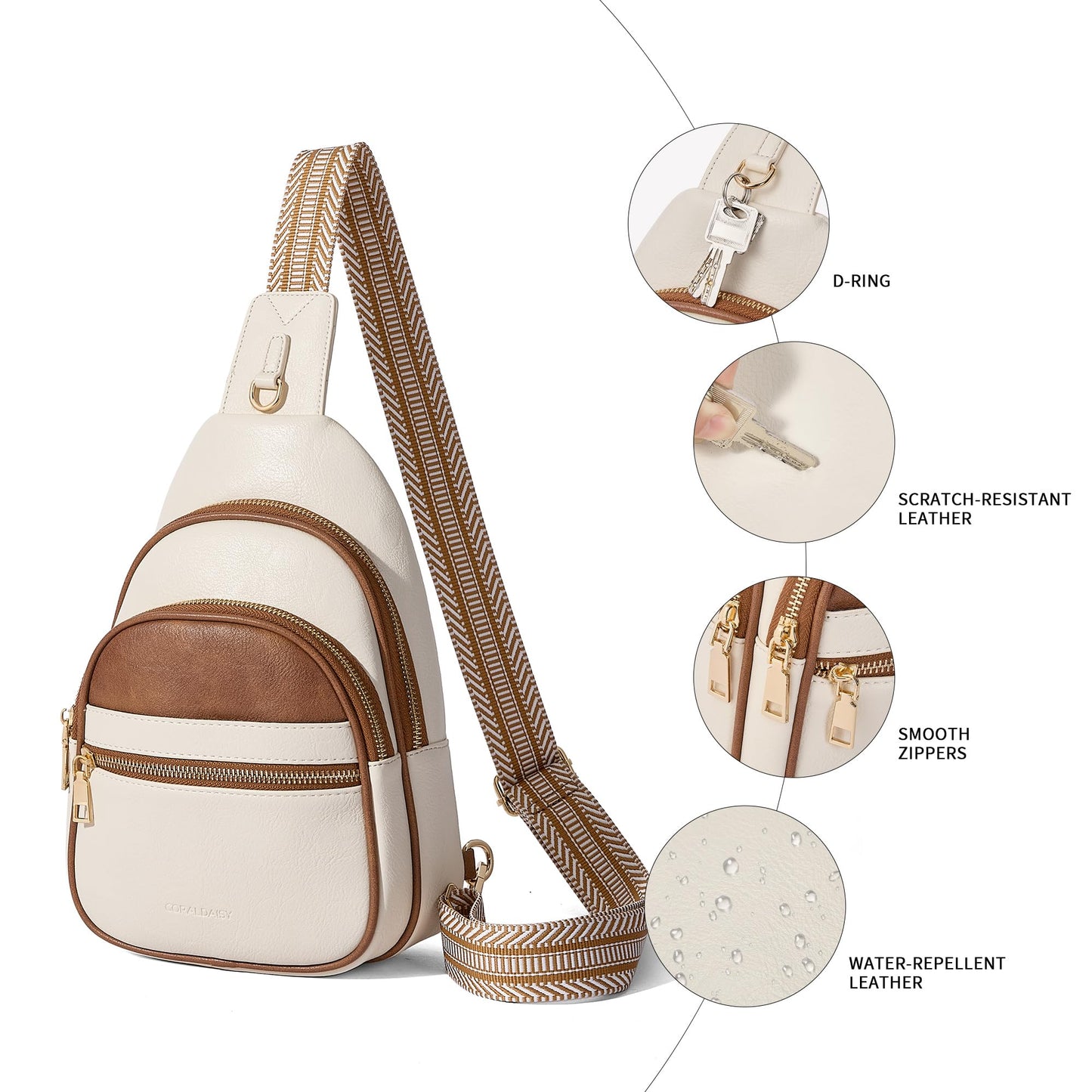 CORALDAISY Crossbody Bags for Women Fanny Pack Sling Bag Crossbody Purse Travel Purses for Women BST220