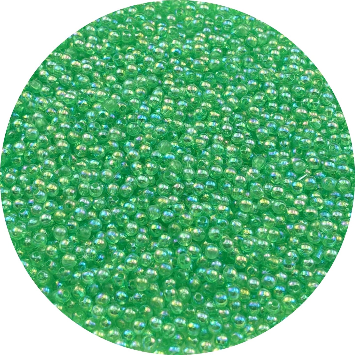 2000pcs 4mm Acrylic Round Beads AB Colors Acrylic Beads Round Spacer Beads with Hole for DIY Bracelet Necklace Jewelry Making Supplies Handmade Craft(Green AB) BST220