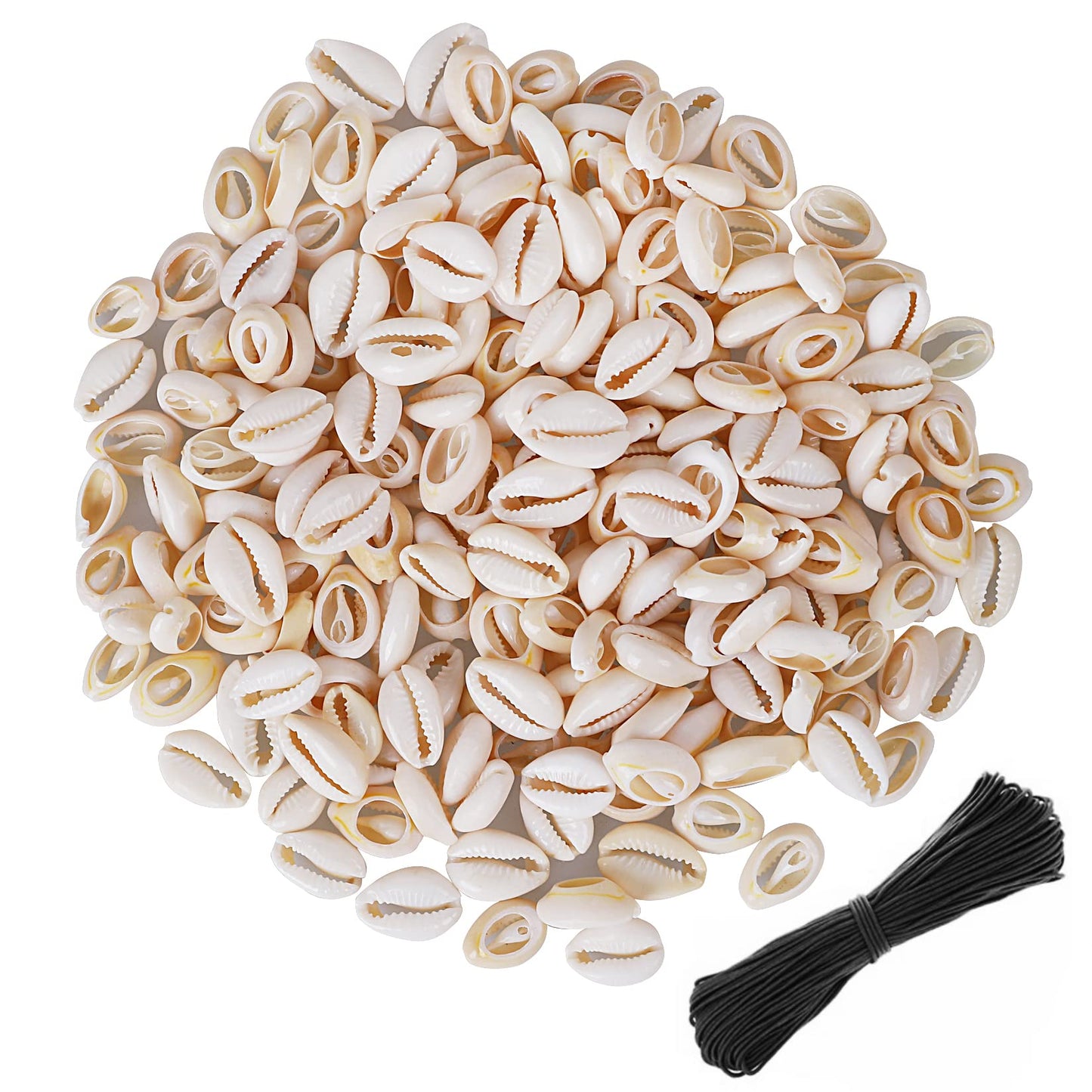250 PCS Grey 0.71"-0.79"（18-20mm） Natural Strong Cowrie Shell Beads Smooth Cut Oval Seashells, Beach Seashells with Big Hole for DIY Craft Jewelry Making, Adorning Hair Locks and Braids BST220