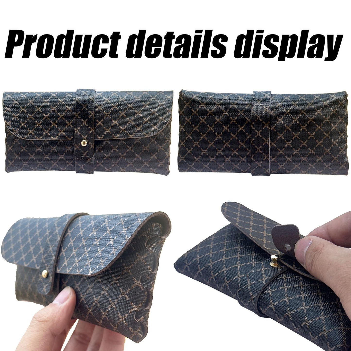Glasses storage bag Travel sunglasses myopia glasses storage bag Fashion leather storage bag WN420