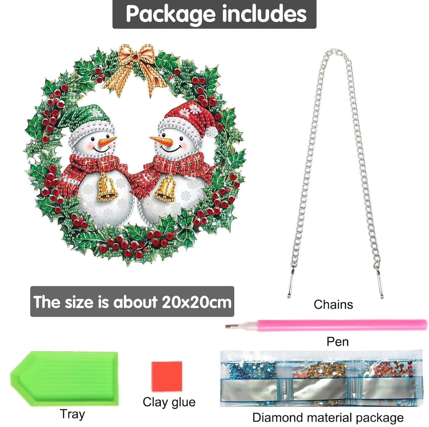 Bimkole Cat Diamond Art Hanging Kit for Adult, DIY 5D Animals Diamond Art Painting Window Pendant, Acrylic Crystal Art Hanging Ornament for Wall Home Garden Front Door Decor - 7.8x7.8 Inch BST220