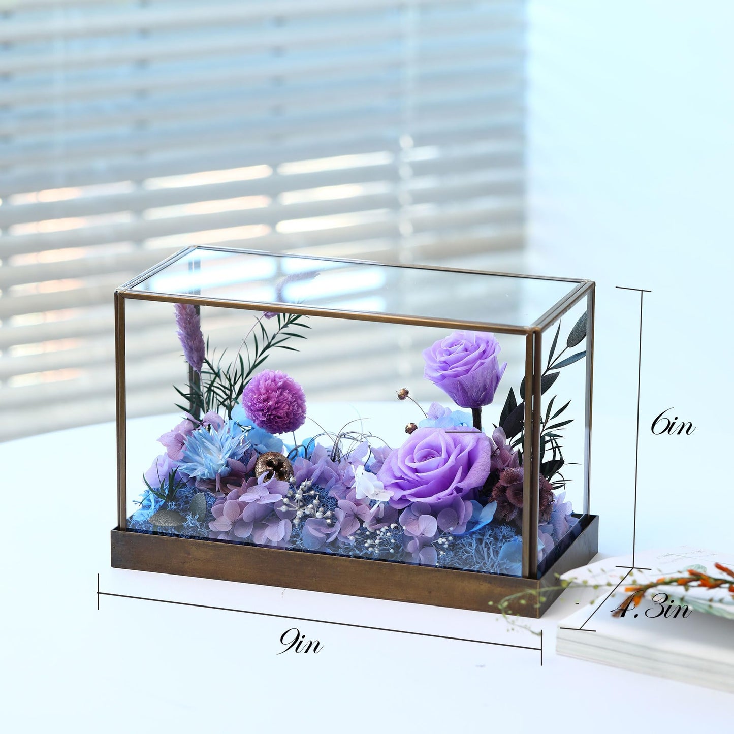 Mothers Day Flowers Roses Gifts for Women,Forever Real Preserved Rose in Glass Dome N3233