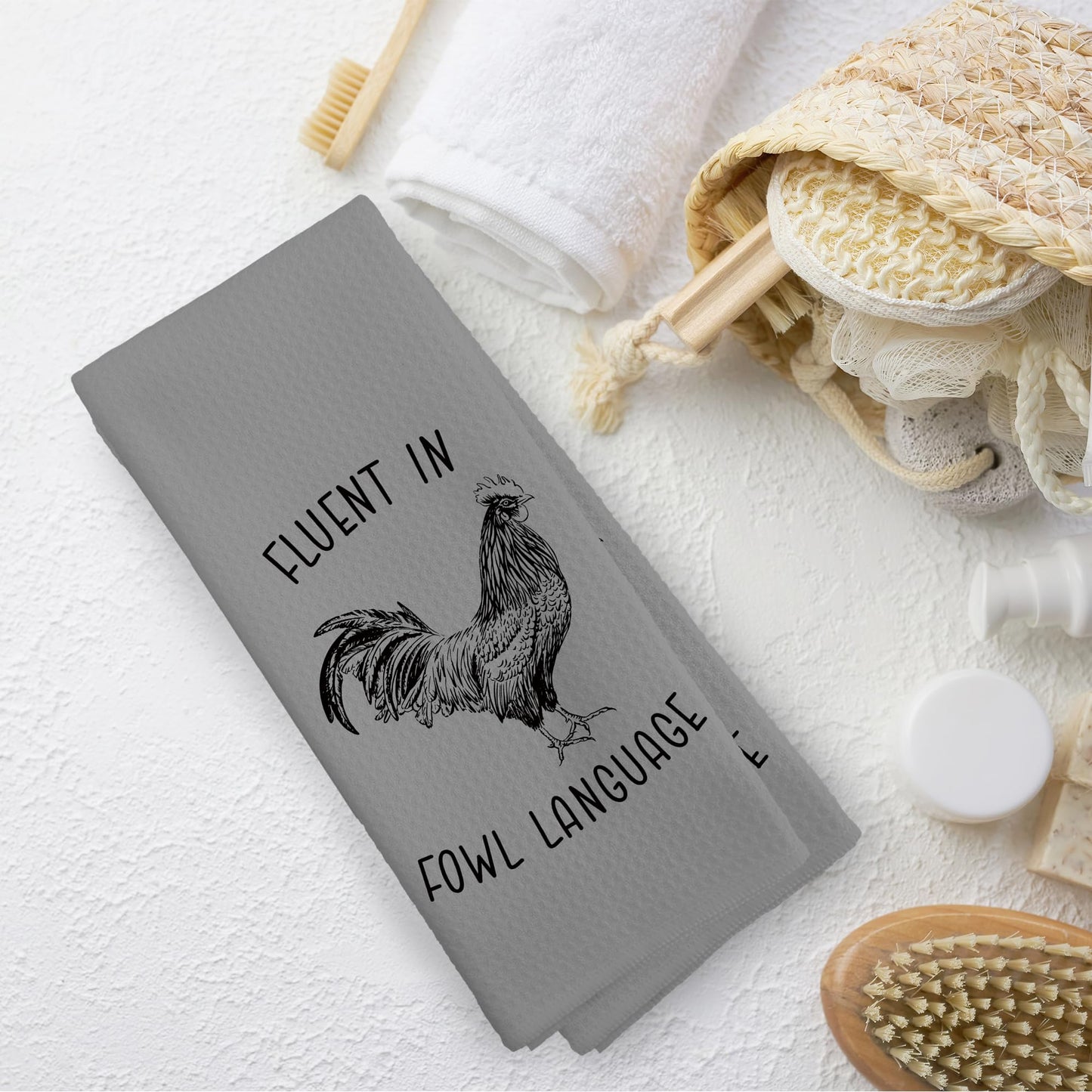 Funny Kitchen Towels Dish Towel Dishcloth 16x24 Inches, Funny Dish Towels with Sayings Towel Decorative Absorbent Hand Tea Towels for Kitchen Bathroom Decor, Humorous Gifts for Women Men BST326L