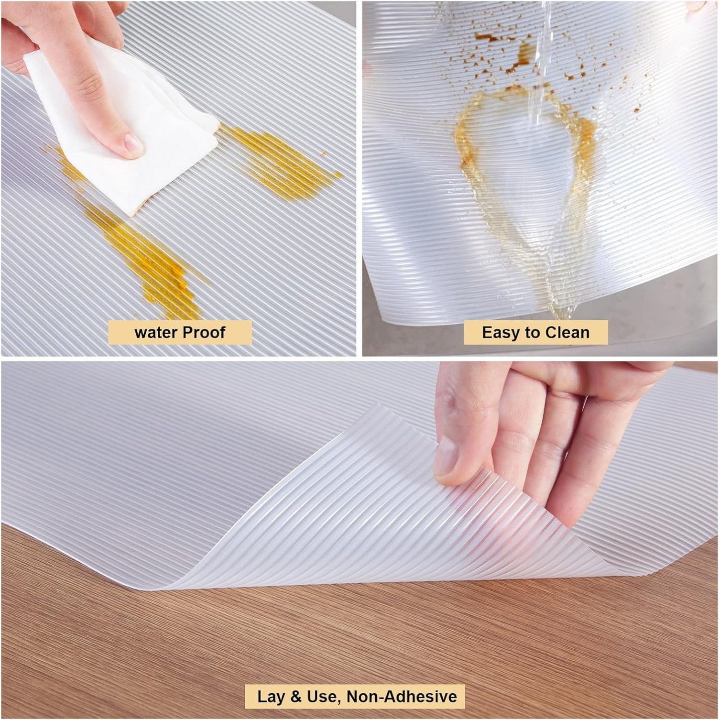 Shelf Liners, 11.8 Inches x 40 FEET Non-Slip Kitchen Cabinet Liner, Washable Oil-Proof Non-Adhesive Contact Paper for Drawer, Cabinet, Shelves, Cupboard, Refrigerator, Storage, Desks, Countertop BST326H