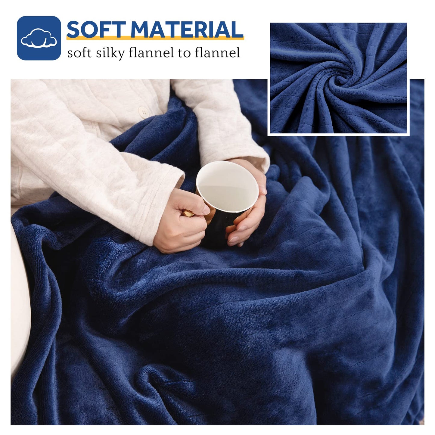 Sealy Heated Electric Blanket Queen Size, Flannel Electric Blanket with 10 Heating Levels & 1-12 Hours Auto Shut Off, Fast Heating Warming Blanket, Machine Washable, Grey, 84 x 90 Inch