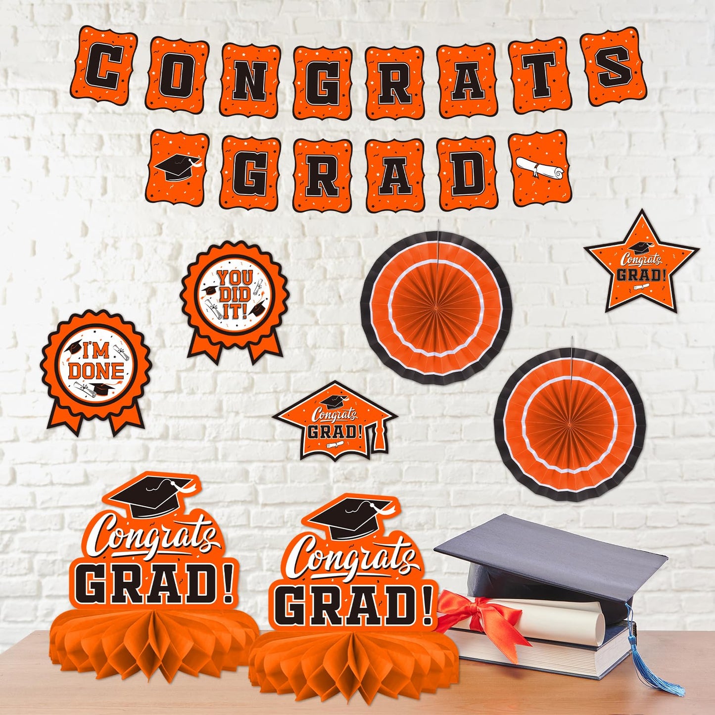 Black and Gold Themed 2026 Graduation Decorations Set - Congrats Grad Banner, Class of 2026 Backdrop, Balloons & Streamers Kit - Graduation Party Supplies for High School & College Celebrations BST326H