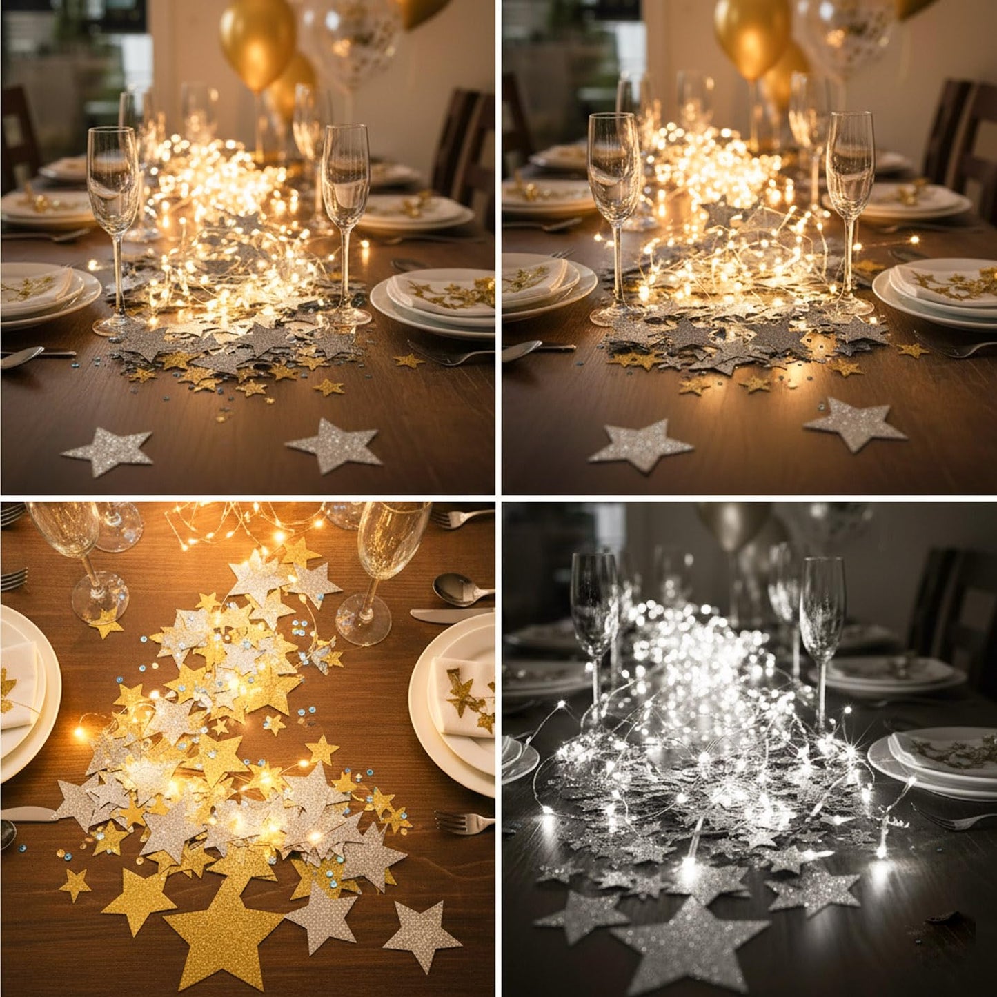 Gold Round Glitter Confetti(3/2/1 inch),200PCS Gold Dots Sparkling Confetti for Table Decor BST220