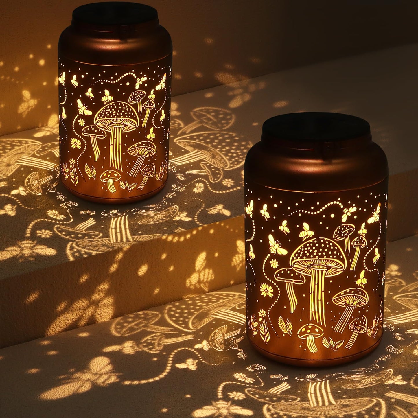 2 Pack Solar Lanterns Outdoor Waterproof N30