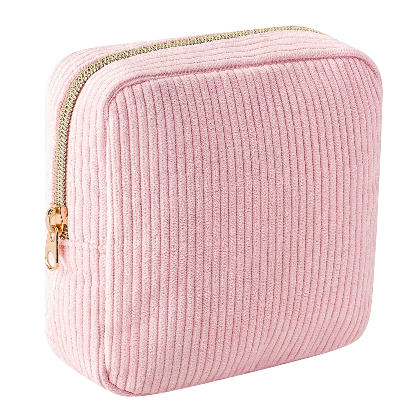 uekeboag Cute Small Corduroy Zipper Makeup Bag, Mini Coquette Aesthetic Pouch with Bear Pattern for for Purse,Key Pocket Lipstick Bag Card Holder Data Cable Organizer (12Hot Pink) BST220