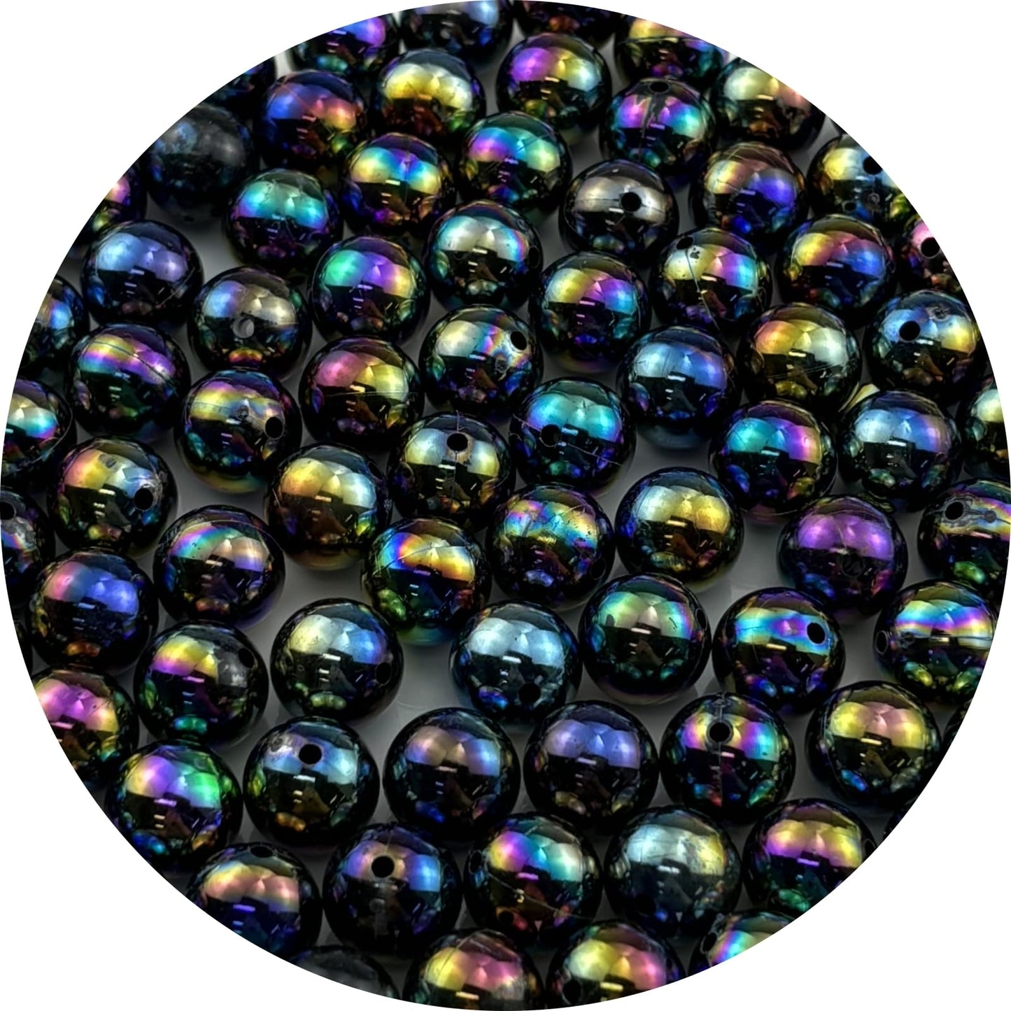 2000pcs 4mm Acrylic Round Beads AB Colors Acrylic Beads Round Spacer Beads with Hole for DIY Bracelet Necklace Jewelry Making Supplies Handmade Craft(Green AB) BST220
