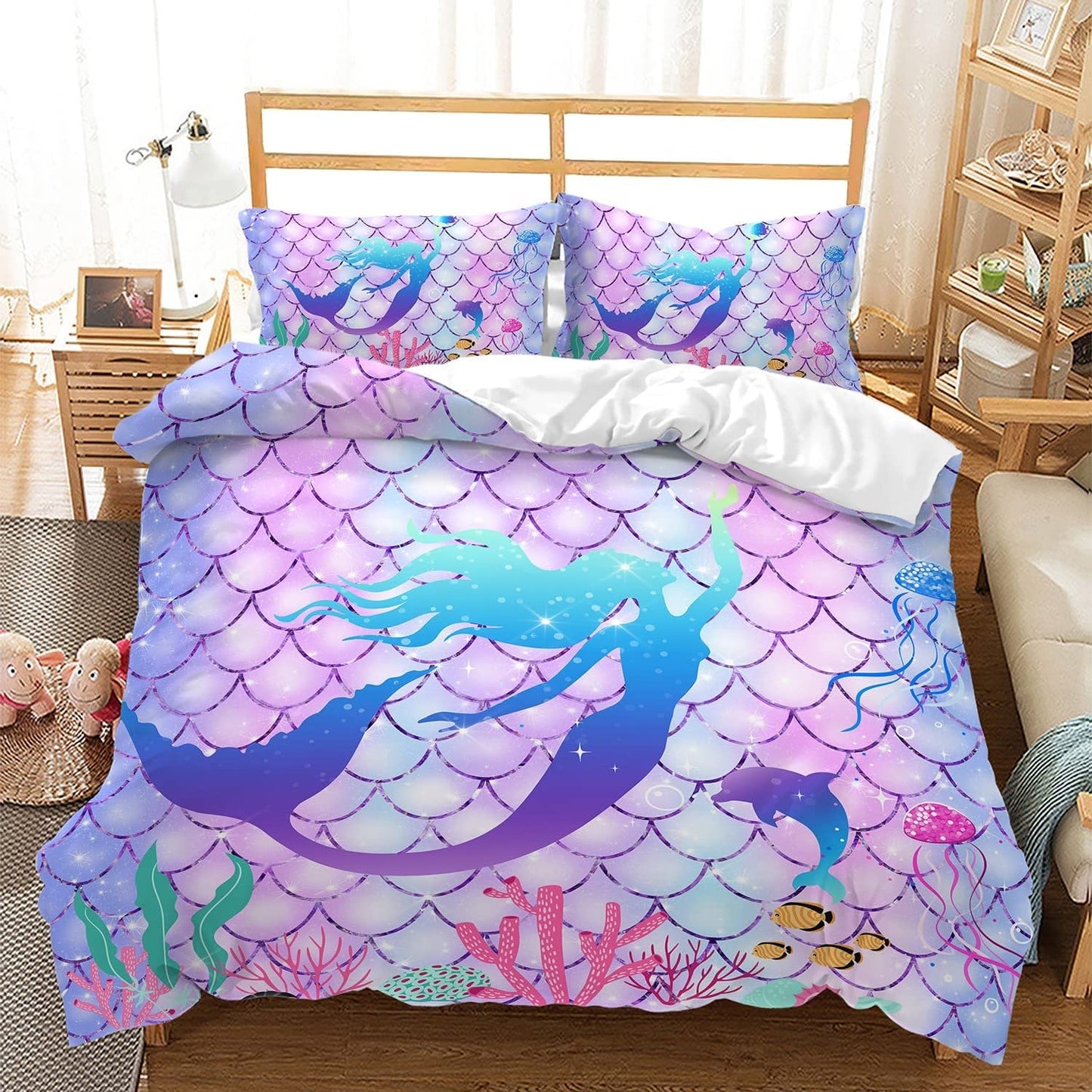 CVHOUSE Deer Hunting Duvet Cover Full Size,American Flag Bedding Set,Deer Theme Comforter for Boys Kids Teens,1 2 Pillowcases 3 Piece Full 79'x89' BST220