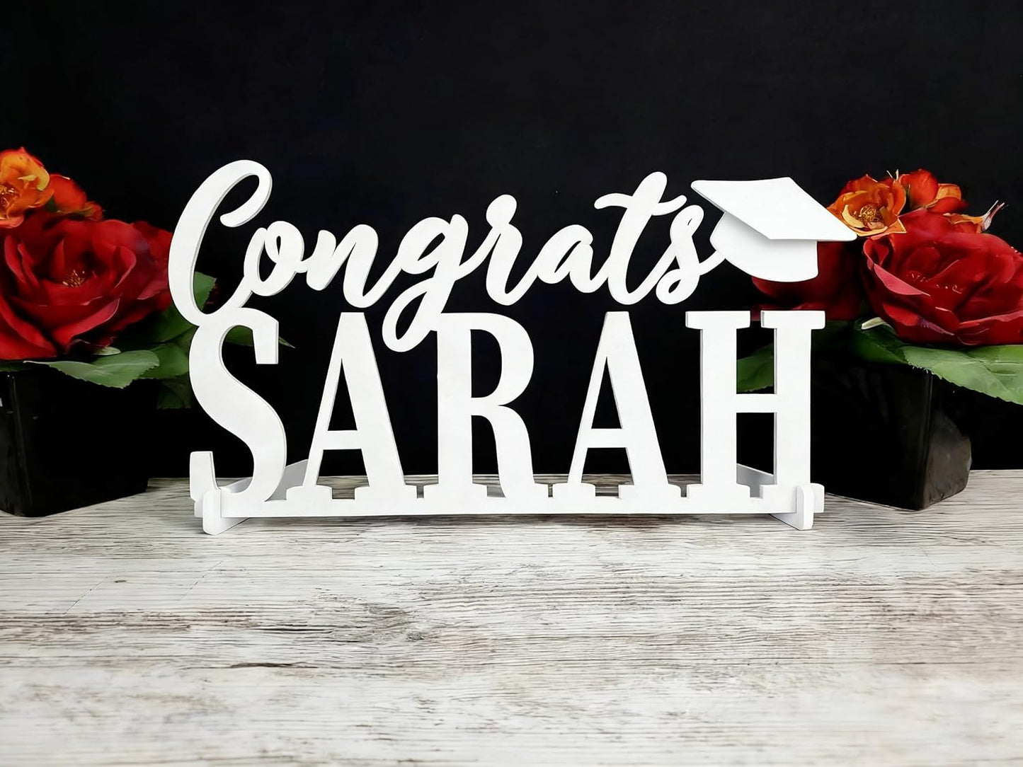 Graduation Table Sign,Wooden 2026 Congrats Grad Sign,Class of 2026,Graduation Party Table Decor Centerpiece,Senior Year Photo Prop BST326L