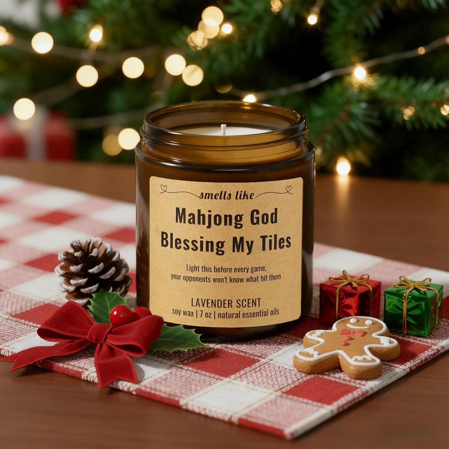 Funny Mahjong Gifts, Scented Candle, Mah Jong Gift for Women's Day, Mother's Day - Mah Jongg Accessories, Mah Jongg Party Favors, Birthday Gift for Her, Friends, Hostess, Mom, Ladies, Girls, Players WN420