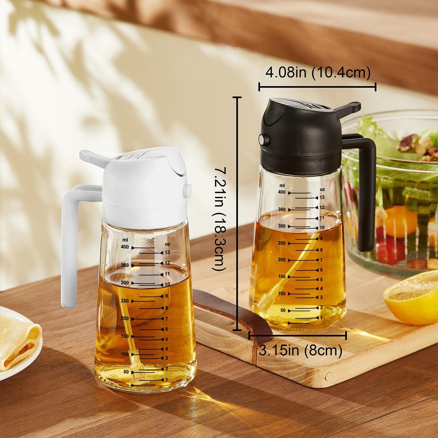 TrendPlain 16oz/470ml Glass Olive Oil Sprayer for Cooking 80