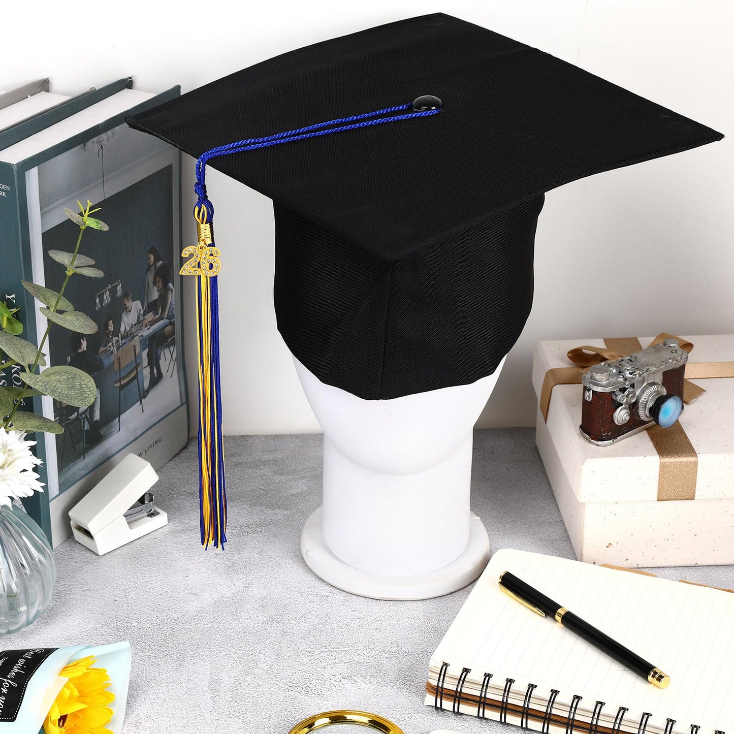 JULMELON 2026 Graduation Tassel, 2026 Graduation Cap Tassel with Bling Charm for 2026 Graduate Hat Ceremonies Accessories (Black) BST220