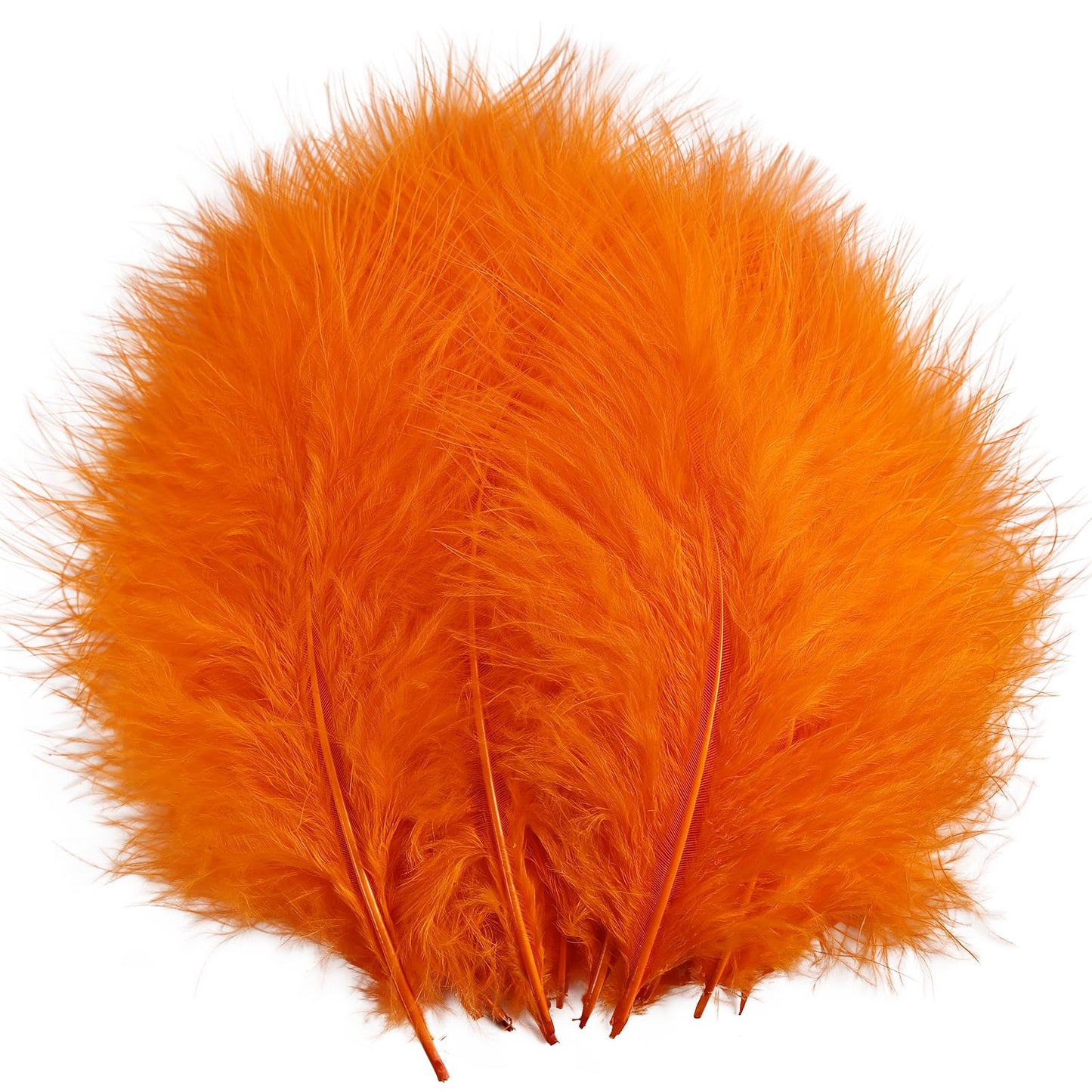 Fluffy Turkey Marabou Feathers 100pcs for Craft Dream Catcher Decoration - 4-7Inches Natural Feathers (Green) BST220