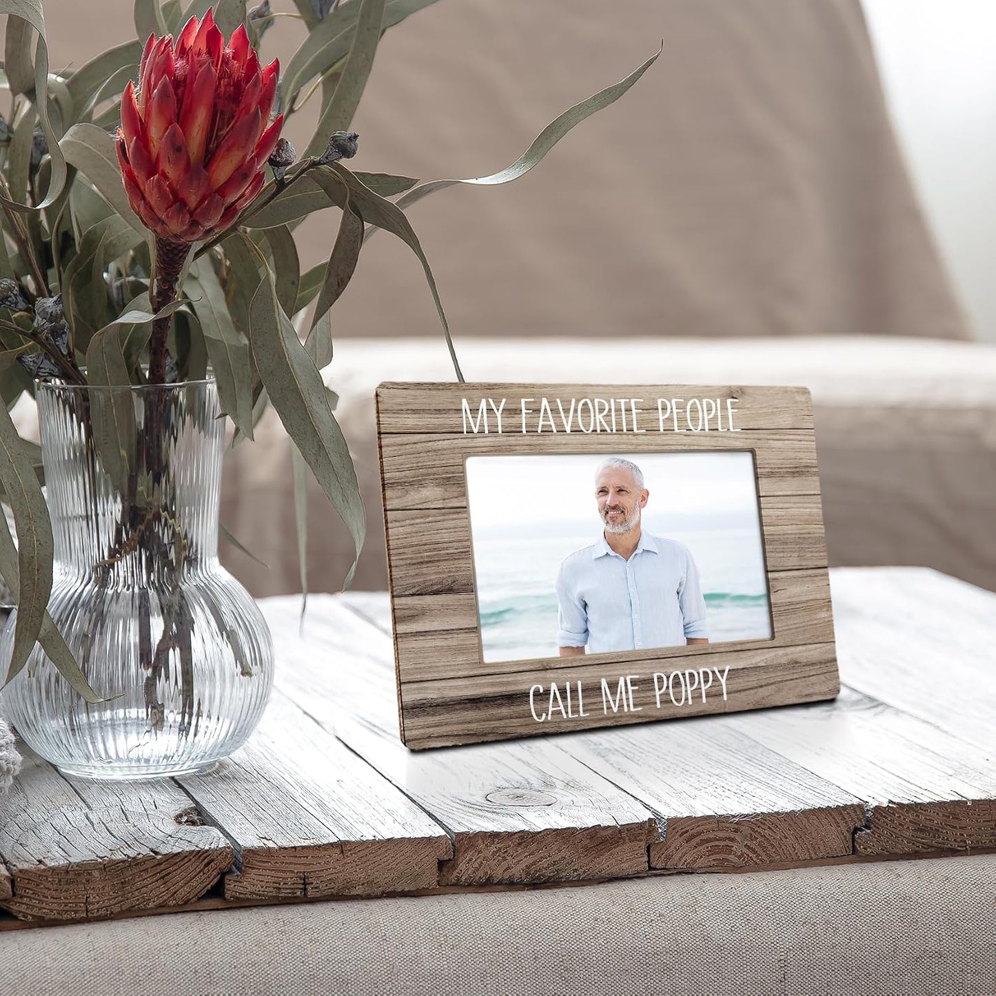 Poppy Picture Frame 8x10, Grandpa Picture Frames, Grandpa Gifts from Grandkids, Gifts for Poppy Fathers Day from Grandson Granddaughter, My Favorite People Call Me Poppy Photo Frame 5X7 BST326L