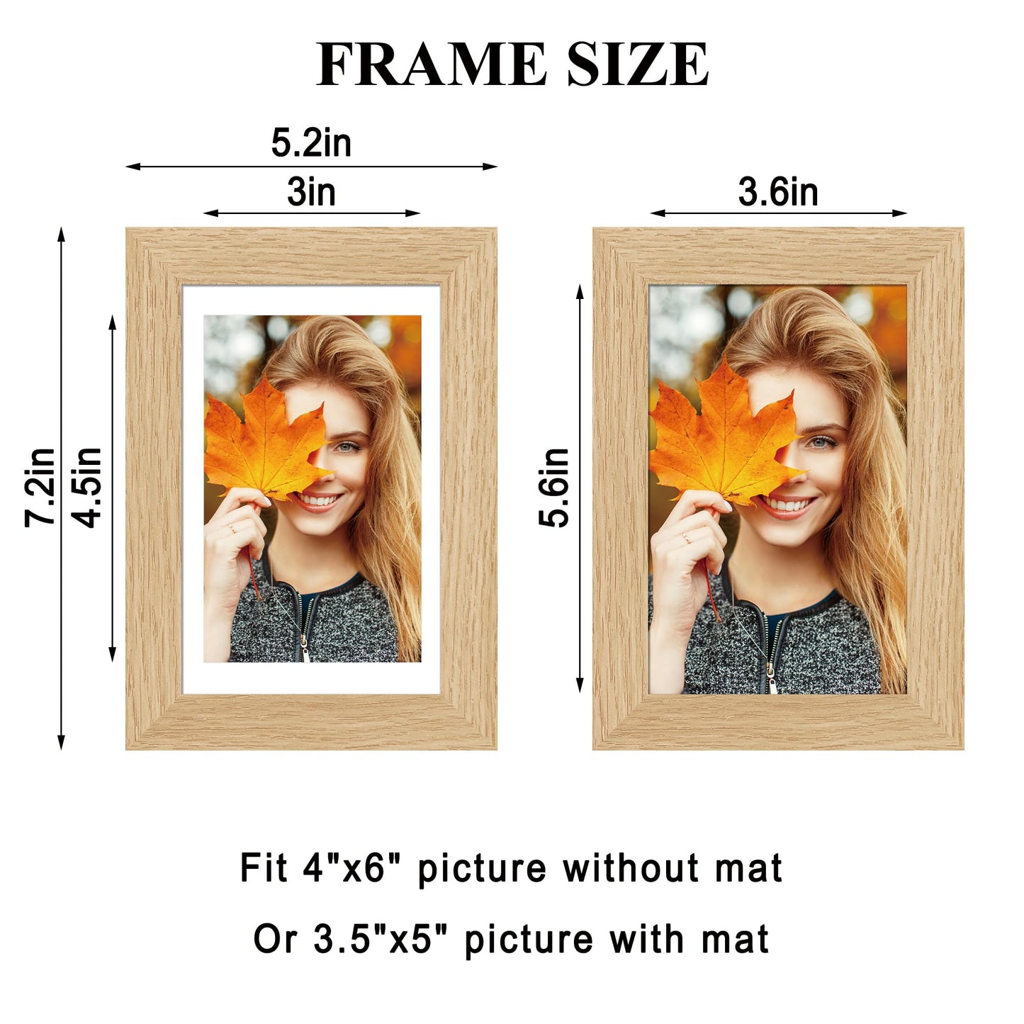 YESKAY 12x16 Picture Frame - 12 x 16 Photo Frame Made of Solid Oak Wood and Real Glass,Display Picture 4 Opening 5x7 with Mat or 12x16 Without Mat for Wall Mounting(Color Walnut) BST326H
