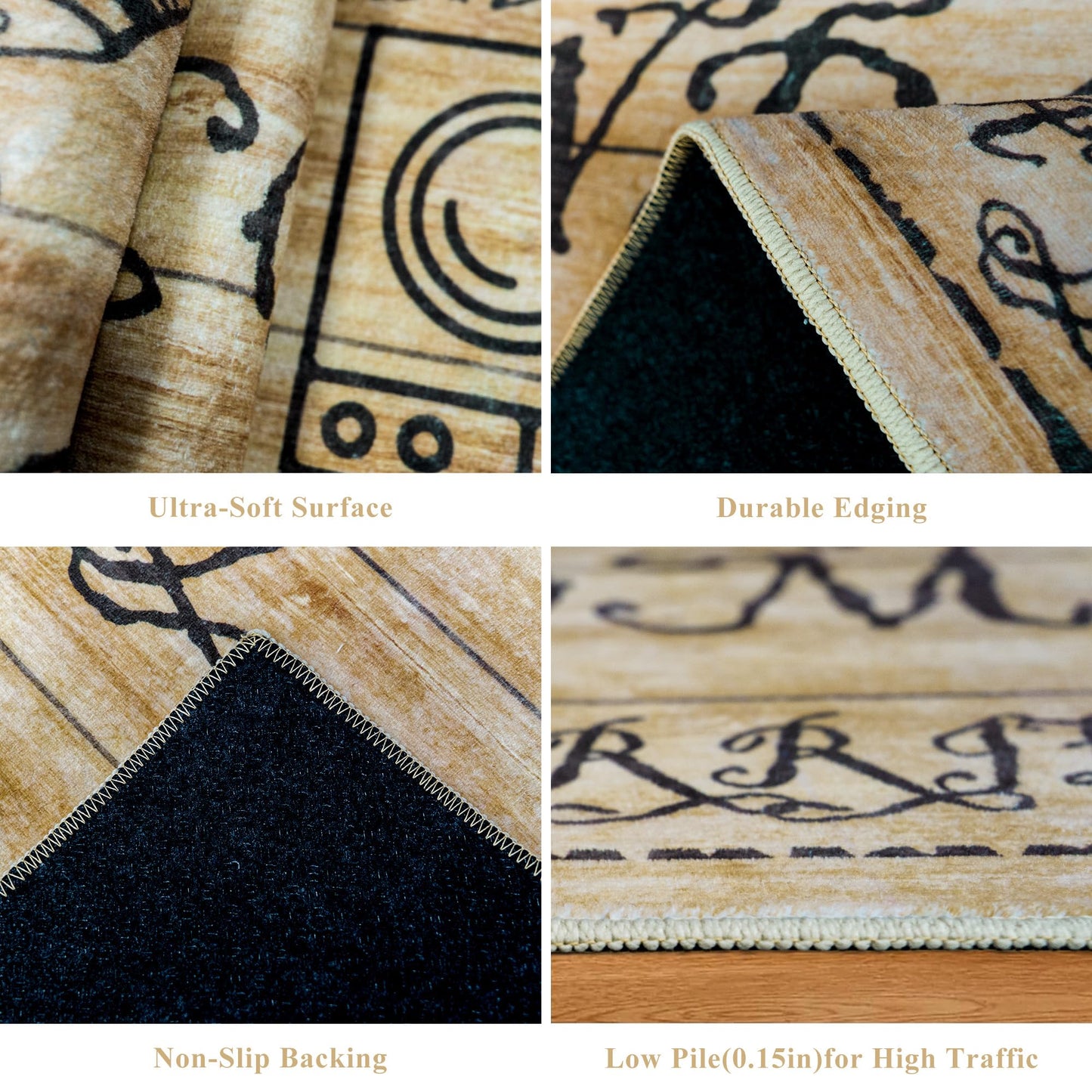 TOPRUUG 2x8 Kitchen Runner Rug: Non-Slip Kitchen Rugs Stain Resistant Kitchen Mats for Floor Low-Pile Carpet for Sink Soft Kitchen Runners Non Skid Washable 8 ft Mat Home Decor 2'x8' Beige BST202
