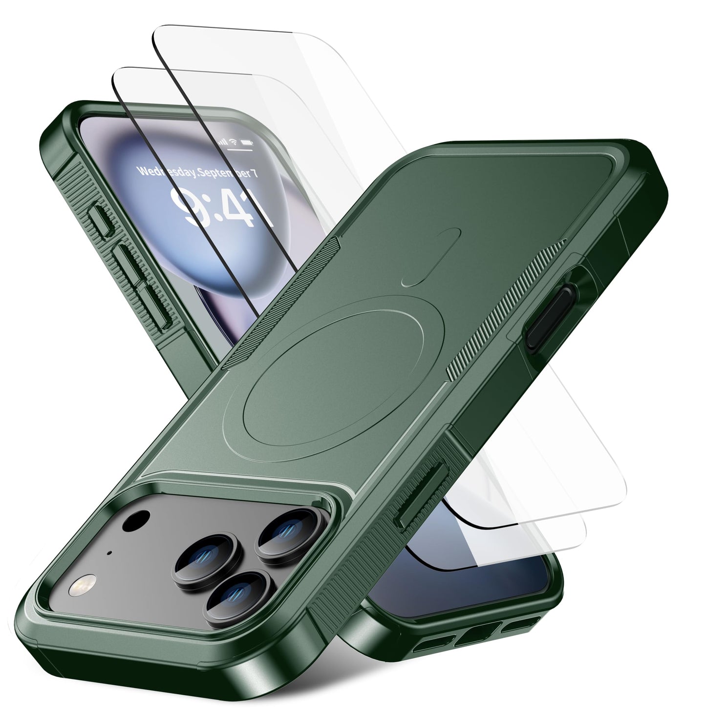 Magnetic for iPhone 17 Air Case [Compatible with MagSafe] [Shockproof] [Heavy Duty Protection] Pocket-Friendly & Tough Non-Slip Protective Phone Cover for iPhone 17Air 6.6", Black WN420