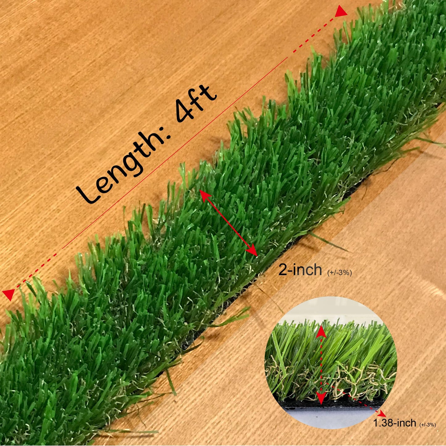 KuGuo Artificial Grass Decoration Strip Indoor/Outdoor DIY Fake Grass (Autumn, Width 2in x Length 11ft) BST220