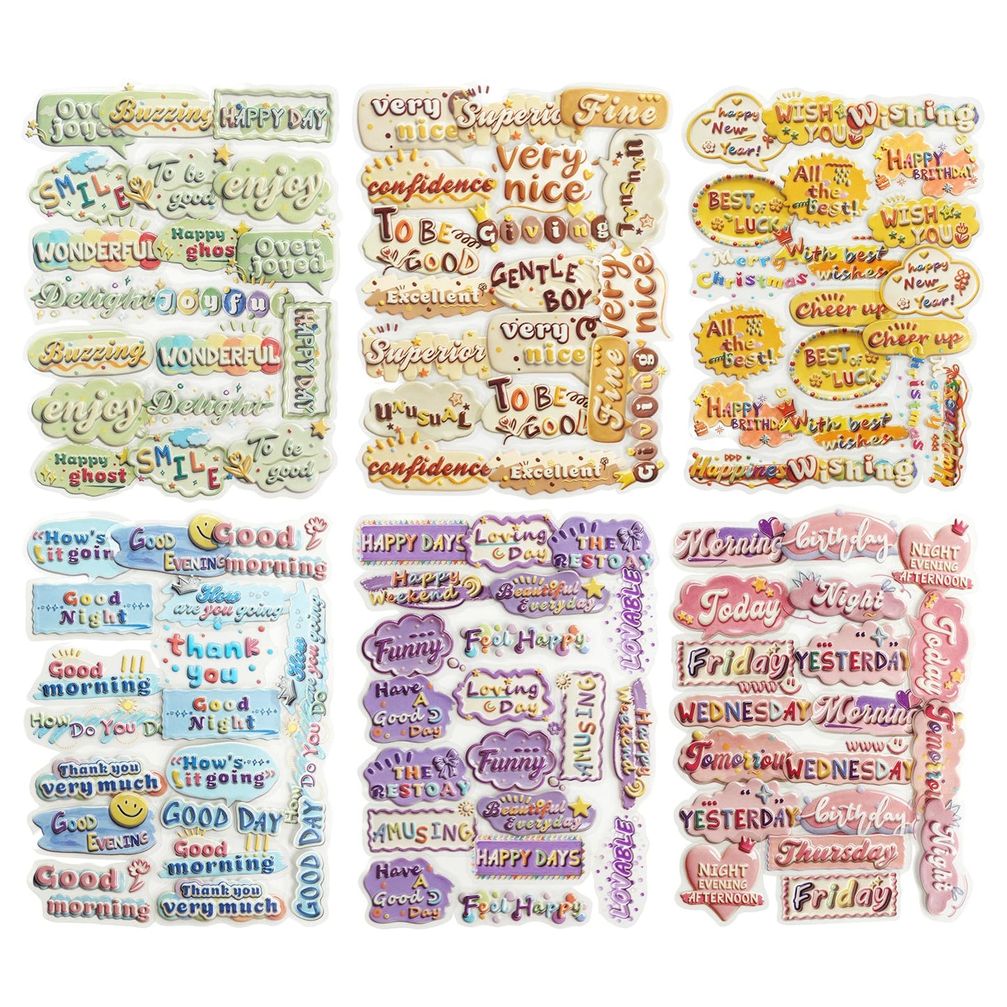 180 Pcs Clear Loop Arrow PET Stickers for Scrapbook Journal BST202