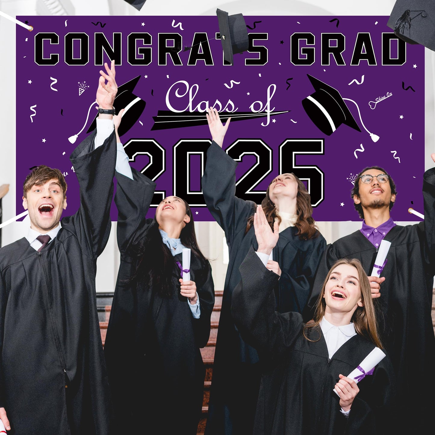Graduation Decorations 2026 2027 - Red Polyester Graduation Backdrop - Graduation Party Decorations - Congrats Grad Banner - Graduation Decorations Class of 2026,Graduation Party Favors Supplies Yard Sign WN420