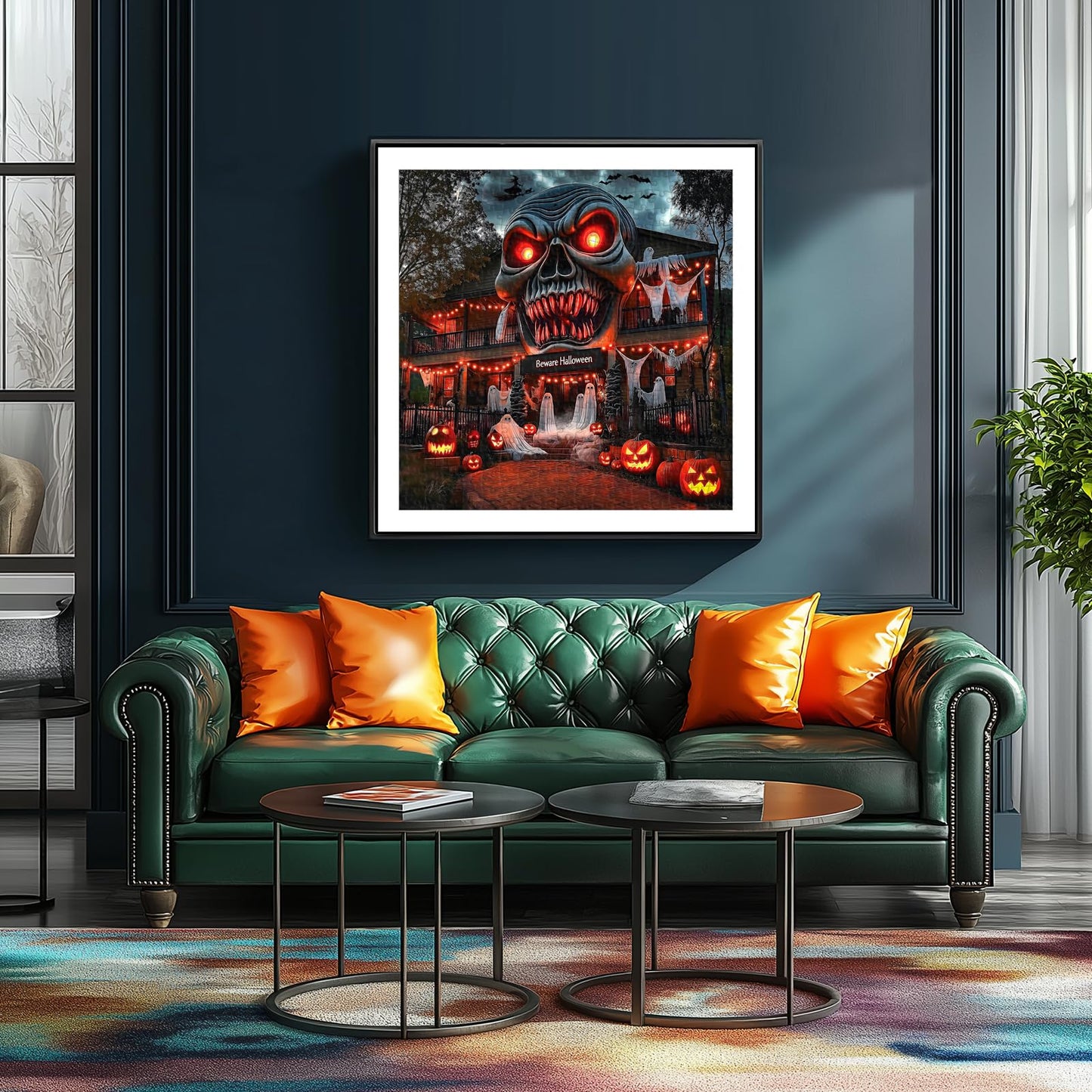 Halloween Puzzle 1000 Pieces for Adults Spooky Scarecrow Farm | Jigsaw Puzzles 1000 Pieces Autumn Horror Spooky with Pumpkin & Ghost Truck for Party Game Night, Dust-Free, 27.5"x19.7" WN420