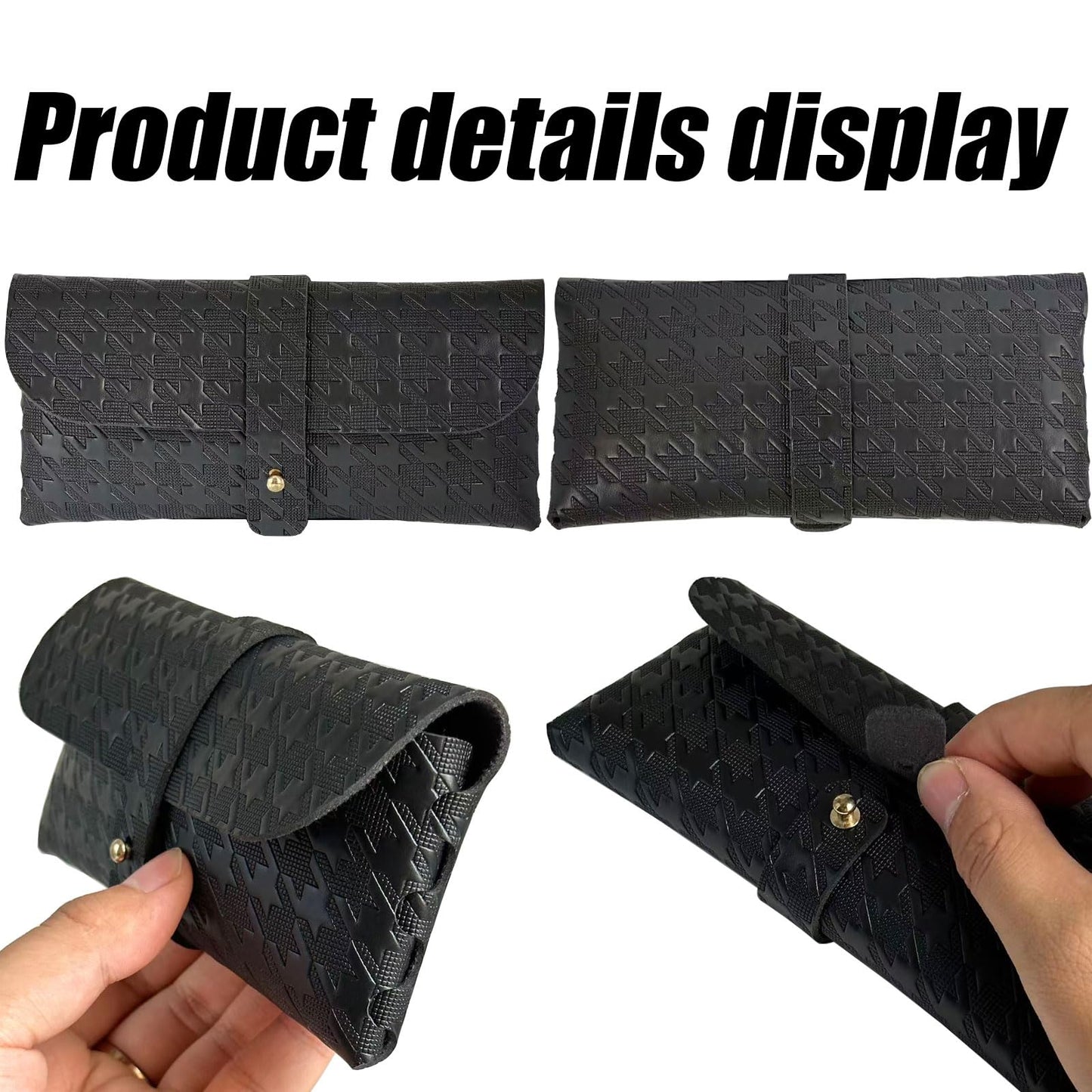 Glasses storage bag Travel sunglasses myopia glasses storage bag Fashion leather storage bag WN420
