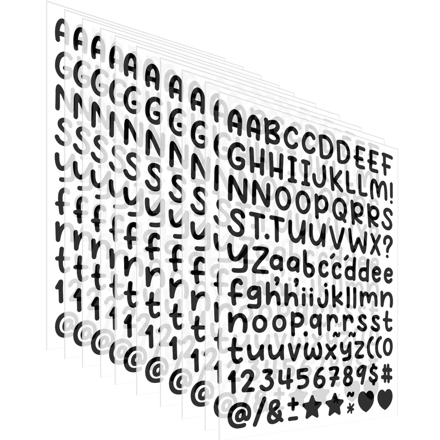 10 Sheets 0.5 Inch Letter Stickers, 1540 Alphabet and Number Labels for Students, Teachers, Journals, Cups, Notebooks, Folders, DIY School Projects, Bullet Planners, Arts and Crafts BST220